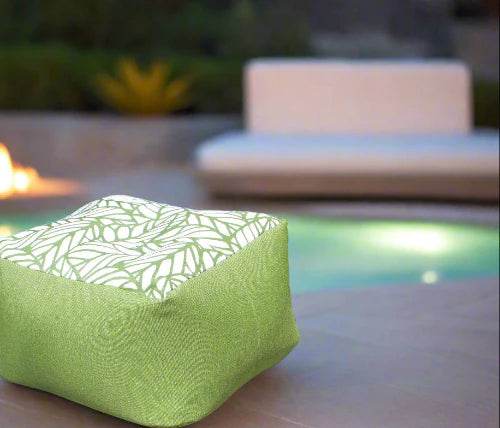 Small Square Outdoor Ottoman - Lazy Beanz