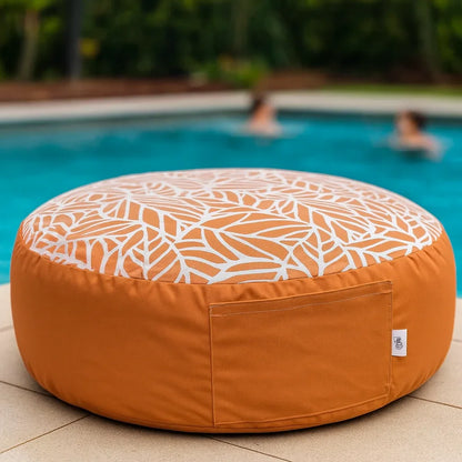 Coral Reef Orange Outdoor Collection - Bean Bags, Ottomans & Cushions — prices vary by selection - Lazy Beanz