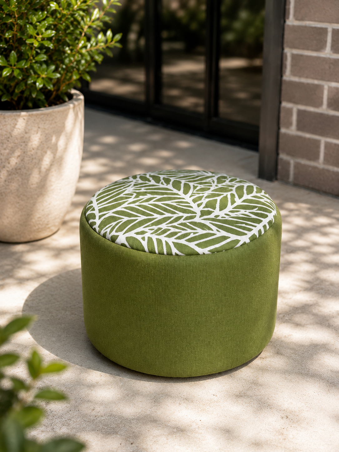Small Round Outdoor Ottoman
