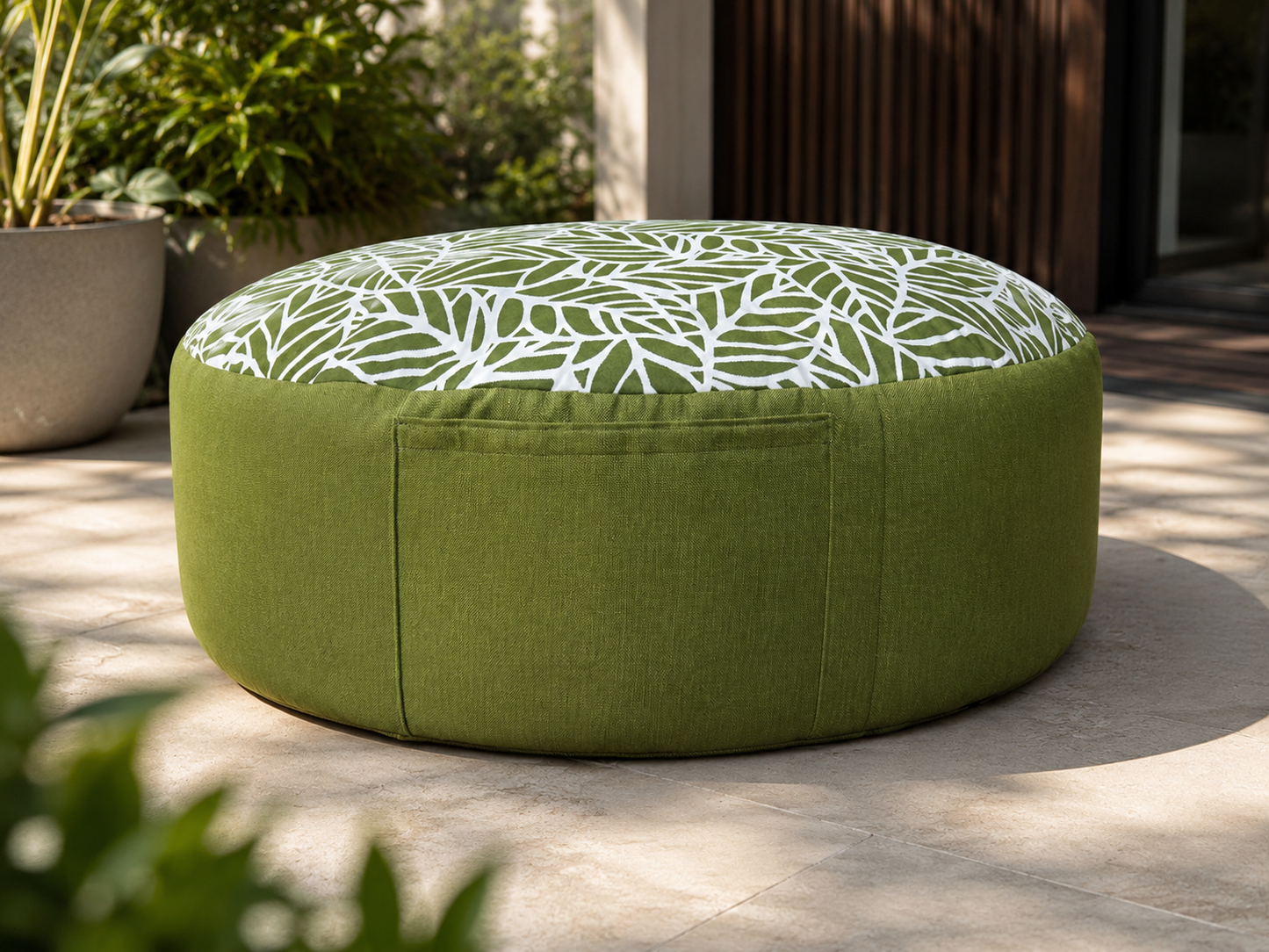 Large Round Outdoor Ottoman