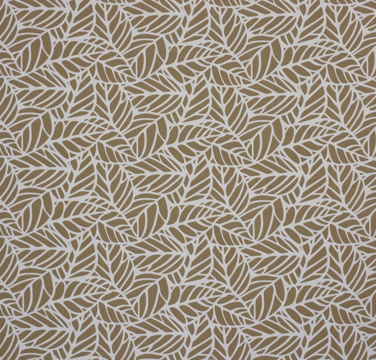 Brown leaf pattern on a beige background