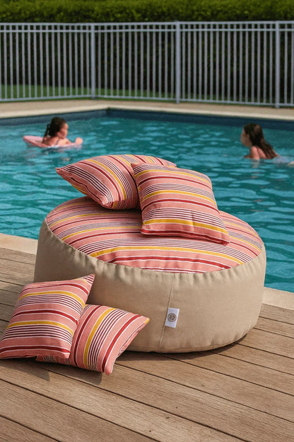 Large Round Ottoman for Outdoors – 1000mm, Made in Australia - Lazy Beanz