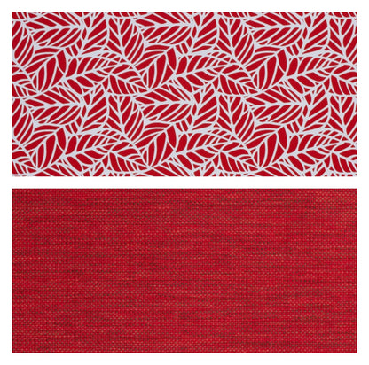 Red And White Leaf Pattern