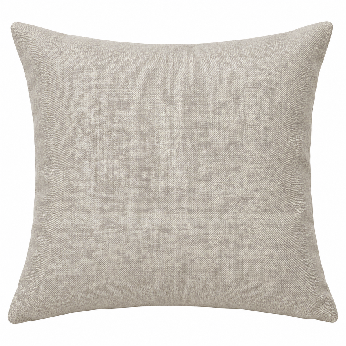 Plain Lomani Shell neutral woven 40 x 40 cm scatter cushion on clean white background